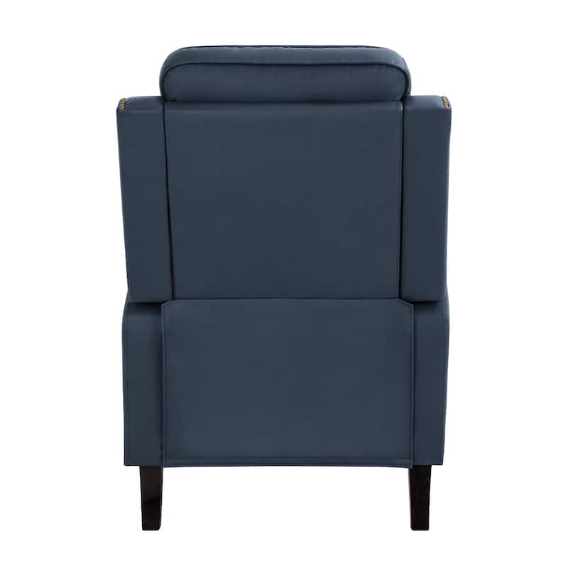 2 Set Genuine Leather Recliner Modern Push Back Recliner Chair Wingback 3 Adjustable Chair for Living Room