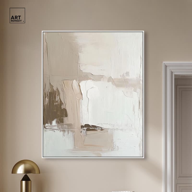 Pale Textured Silence I Canvas by Art Remedy