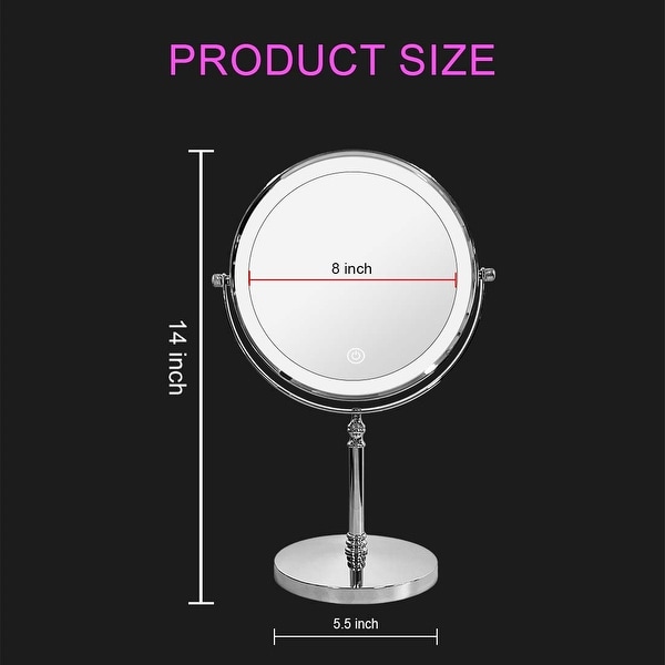 Makeup Mirror with Lights 360 Swivel 1 10x Magnifying Tabletop Mirror w Touch Sensor Type C Charging Port On Sale Bed Bath Beyond 37883265