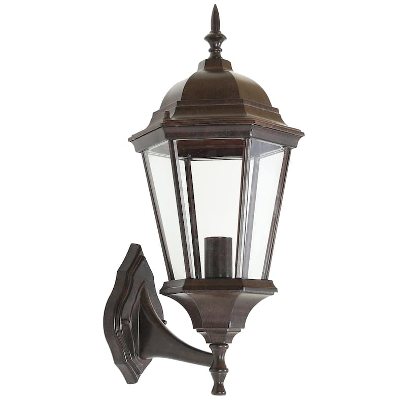 Aged Copper Finish Metal Outdoor Wall Sconce Light