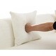 preview thumbnail 12 of 14, Creamy White Upholstered Sectional Sofa Modular 3 Seat Curved Sofa Couch - 3 Seater