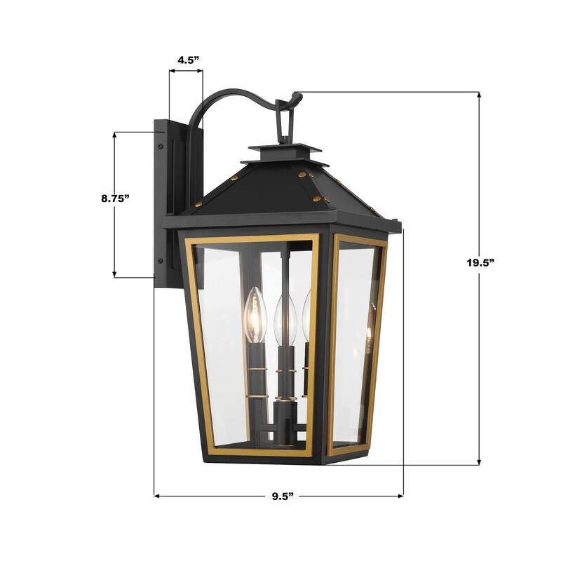 Crystorama Lighting Group HAW-602 Hawkins 3 Light 20" Tall Outdoor