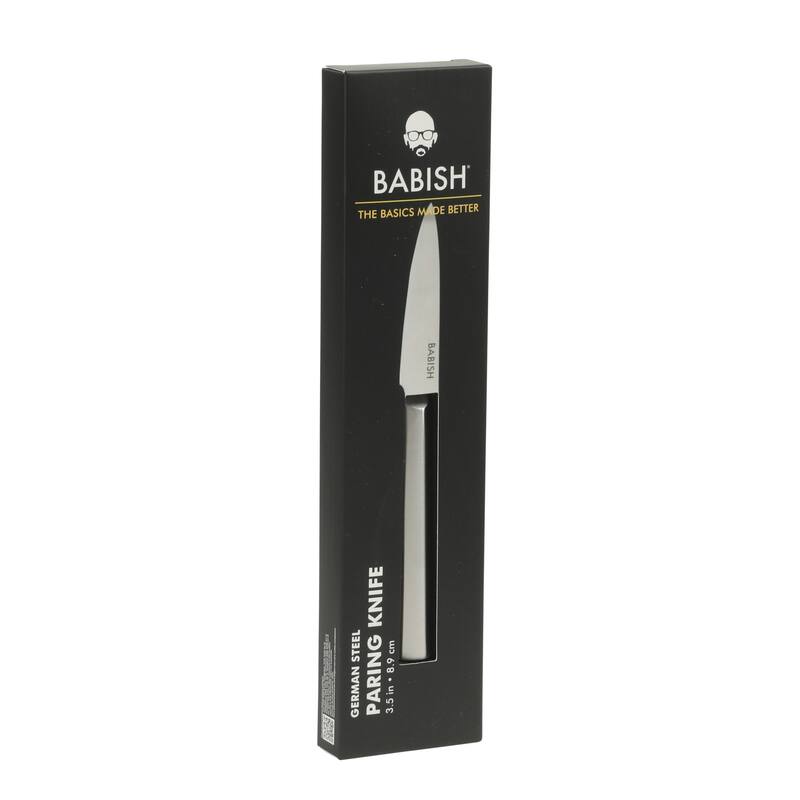 Babish 1.4116 German 3.5-inch Stainless Steel Paring Knife-Kitchen Knife for Peeling, Trimming & Prep Work,