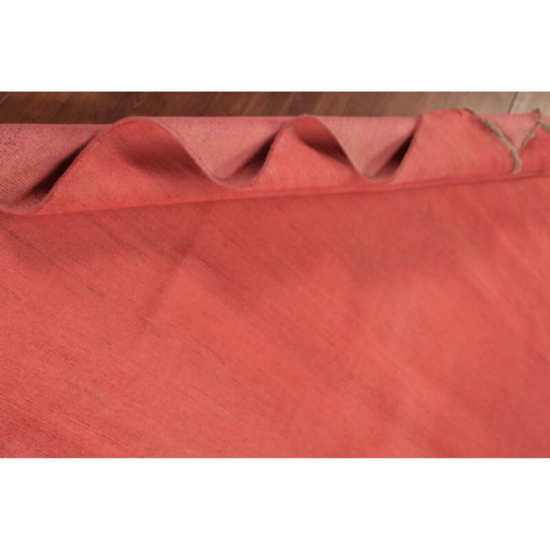 Pink Salmon Modern Gabbeh Oriental Area Rug Handmade Wool Carpet - 8'1" x 11'4"