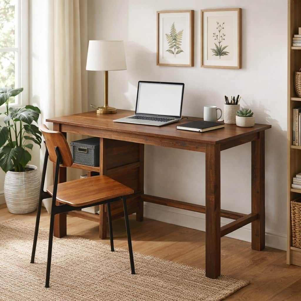 Brittany 2-Tier Rectangular Desk - Dining Height
