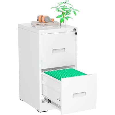 2/4 Drawer Vertical File Cabinet with Lock for Home Office, 18" D Filing Cabinet for Hanging Letter/F4/A4/Legal Size Folders