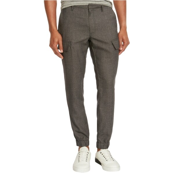 Kenneth Cole Mens Cargo Casual Jogger Pants, Black, 38W x 28L, Men's