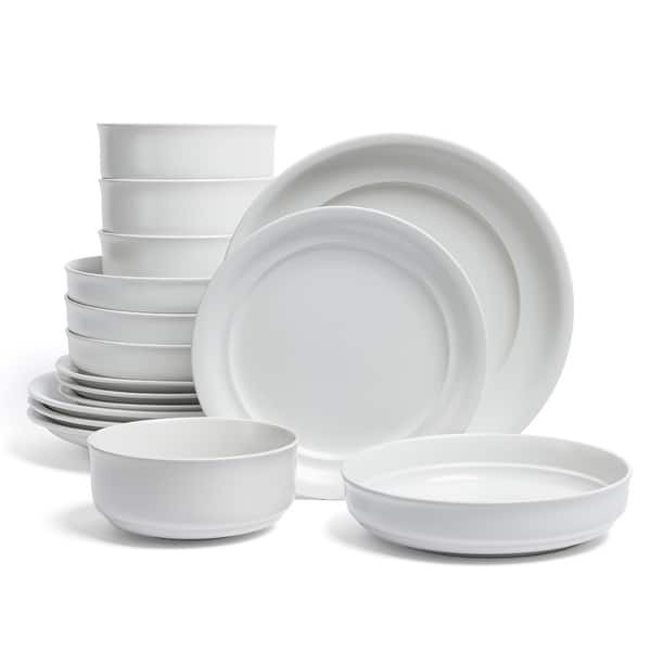 over&back Rimmed Semi-Matte Stoneware Dinnerware Set
