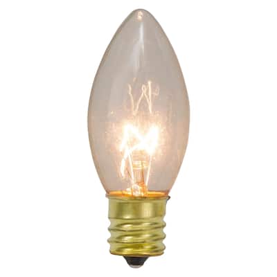 Pack of 4 Clear C9 Transparent Christmas Replacement Bulbs - 3"