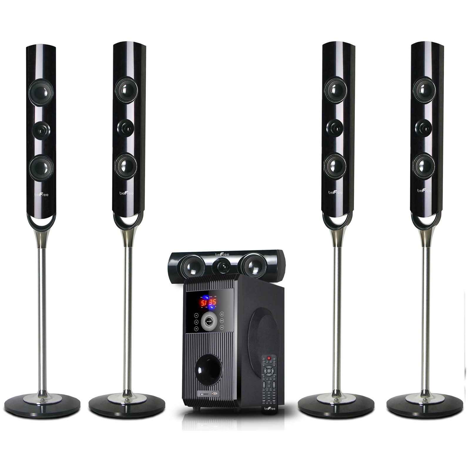 beFree Sound 5.1 Channel Surround Sound Bluetooth Speaker System Bed Bath Beyond 16140771