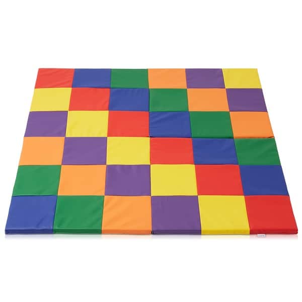 slide 2 of 7, Foam Play Mat for Toddlers 58x58 Kids Activity Mat Assorted Colors - Multicolor Multicolor