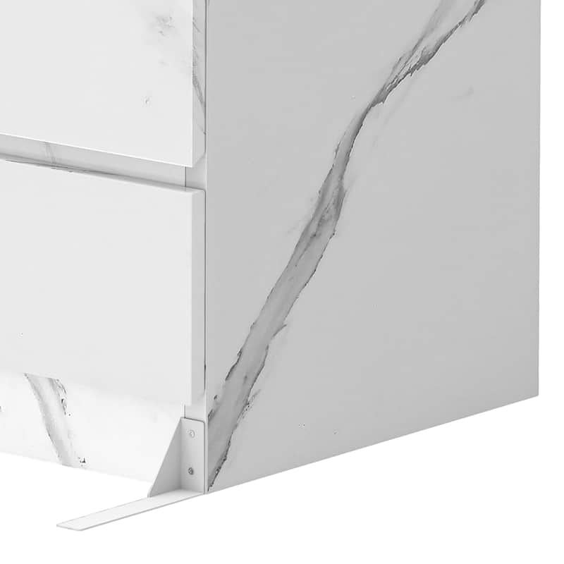 Moasis 8 Drawer High Gloss Dresser with RGB LED Light for Modern Bedroom Storage