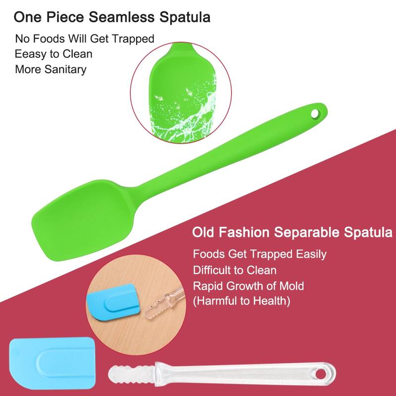 Silicone Non Stick Spatula Set 4 Pcs Heat Resistant Turner