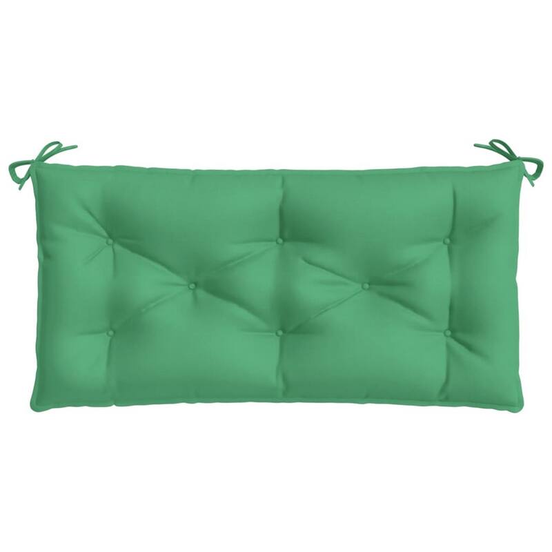 Set of 2 Outdoor Cushions for Bench, 39 Inch Tuft Green Oxford Fabric