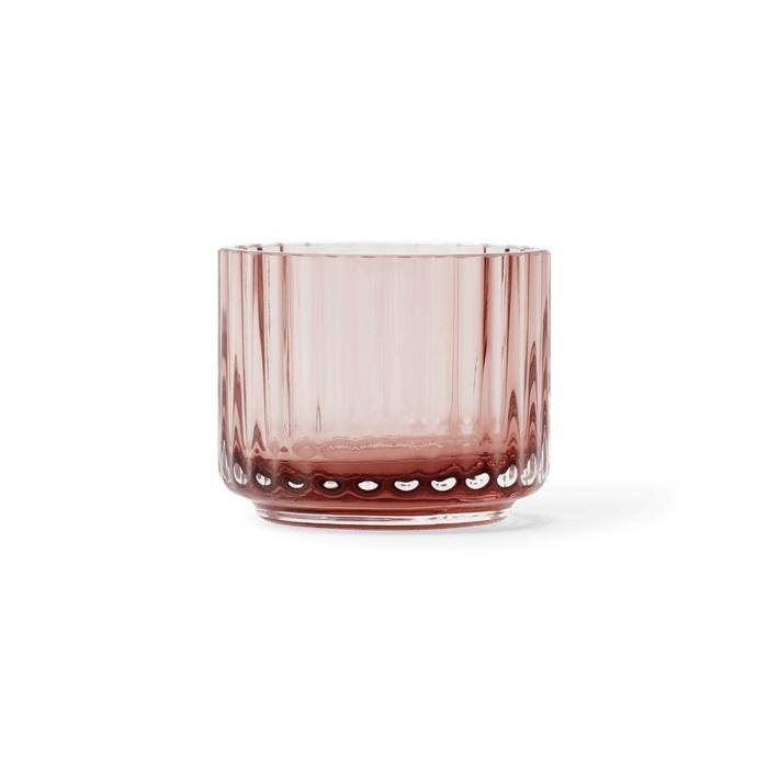 Lyngby Porcelæn Tealight Holder, H: 2.2" - Red