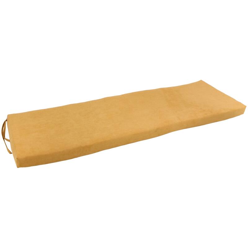 Microsuede Indoor Bench Cushion (57-, 60-, or 63-inches wide) - 60" wide - Lemon