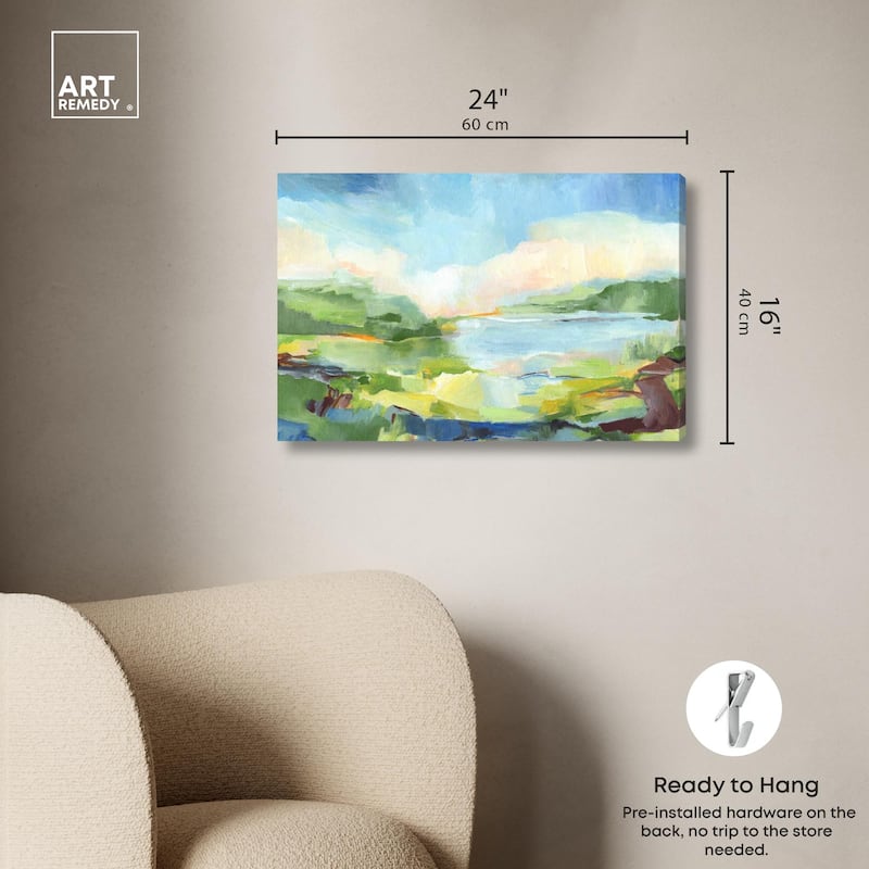 Walk on a Sunny Day Canvas by Art Remedy, Gallery Wrapped