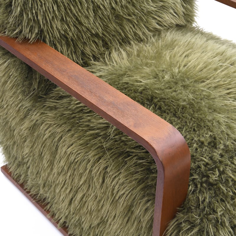 Furniture of America Neyra Modern 28-inch Faux Fur Accent Arm Chair