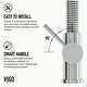 preview thumbnail 63 of 122, VIGO Edison 19" H Single Handle Pull-Down Sprayer Kitchen Faucet Set with Touchless Sensor