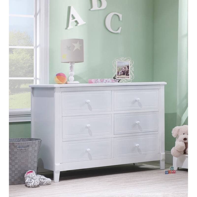 Sorelle Furniture Berkley Double Dresser - White