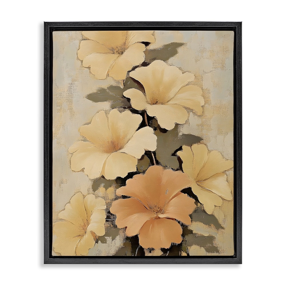 Stupell Muted Vintage Daffodils Framed Floater Canvas Wall Art Design By Franklyn Gregory