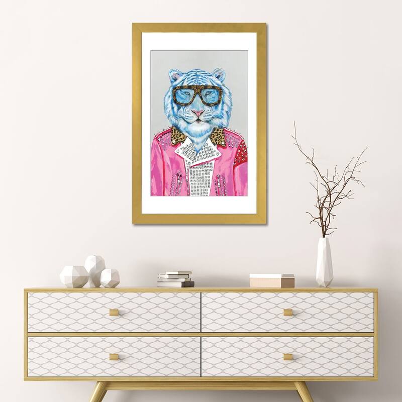iCanvas "Gucci Blue Tiger" by Heather Perry