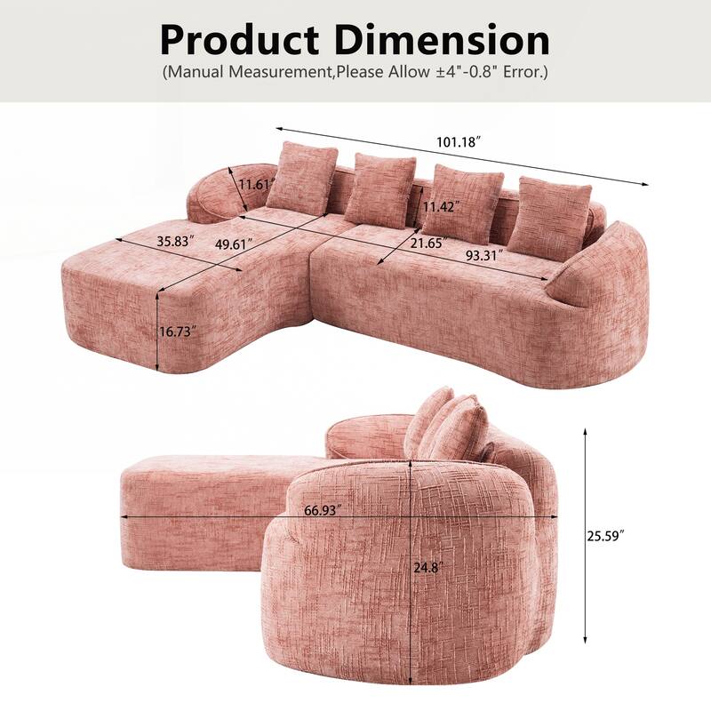 L-shaped Compressed Sofa that Goes Well with Any Living Room