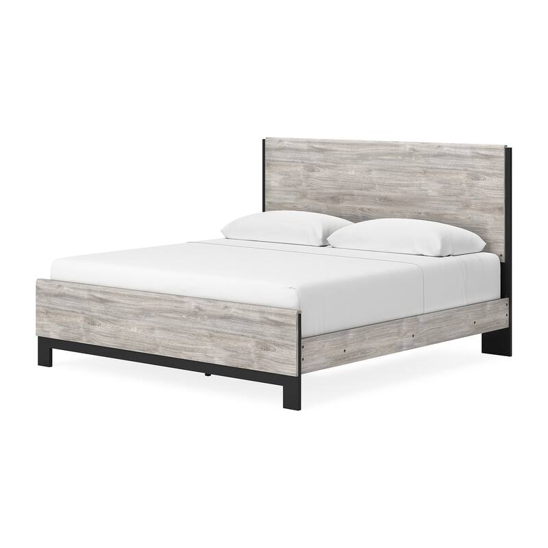 Signature Design by Ashley Vessalli Gray/Black Panel Bed