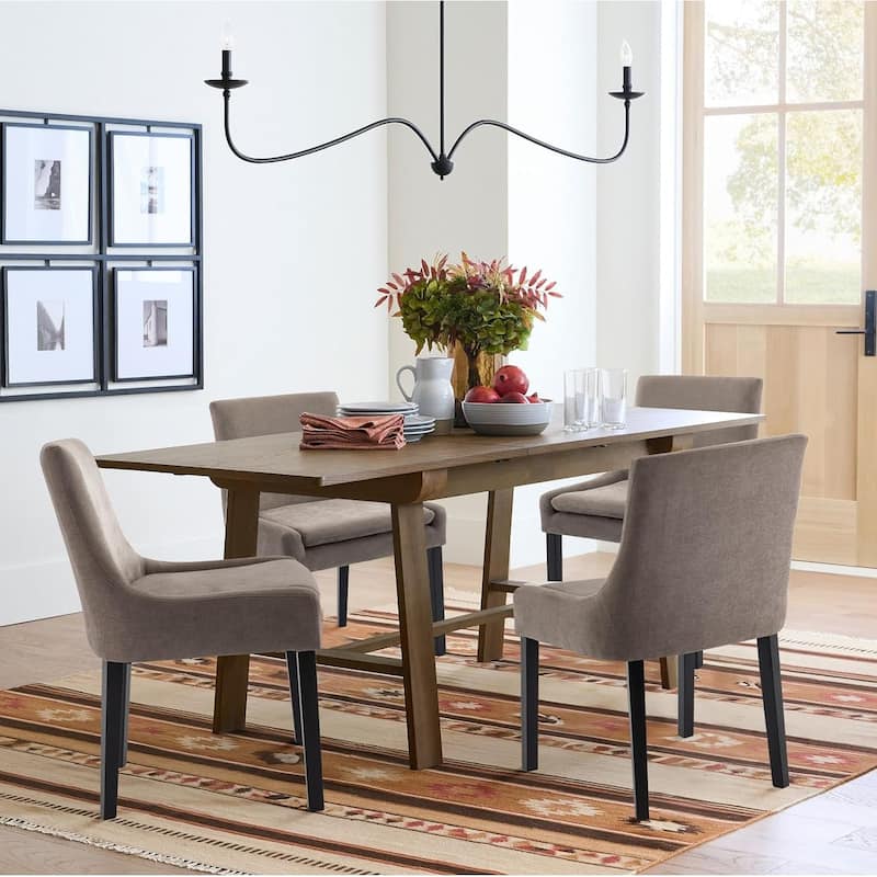 Upholstered Corduroy Accent Side Leisure Chairs with Soild Wood Legs