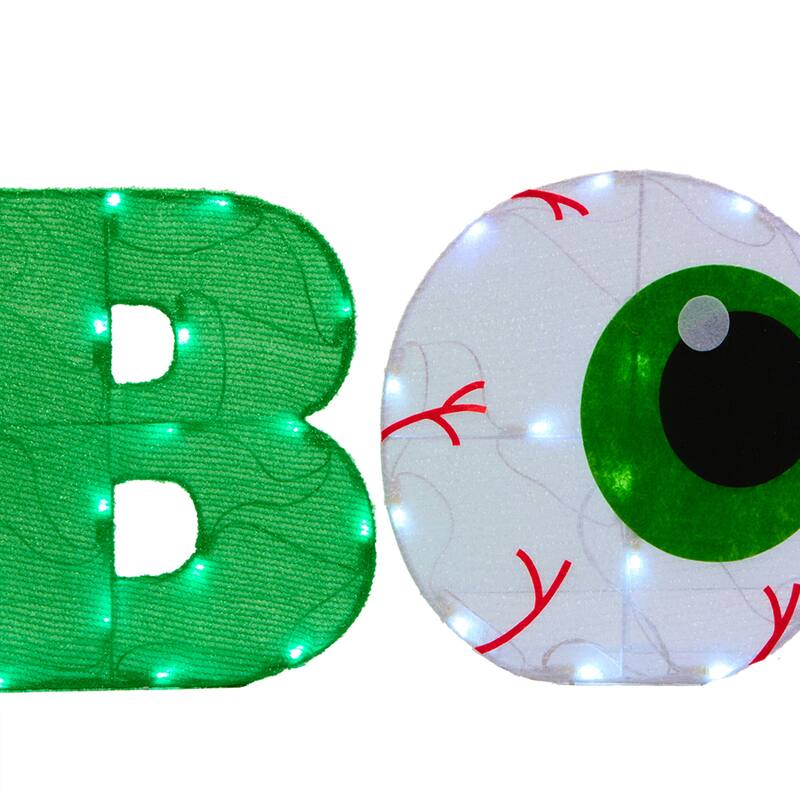 National Tree Company 14" Halloween BOO Sign, LED Lights, UL