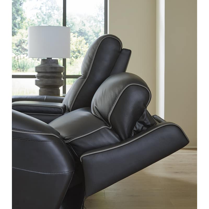 Signature Design by Ashley 5Z-Dreamlight Black Power Reclining Sofa - 88.5" W x 40" D x 42.5" H