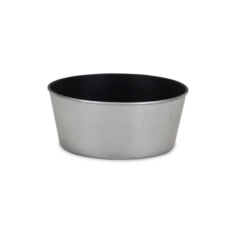 HomeRoots 10" Silver Recycled Plastic Indoor Outdoor Round Pot Planter - Silver