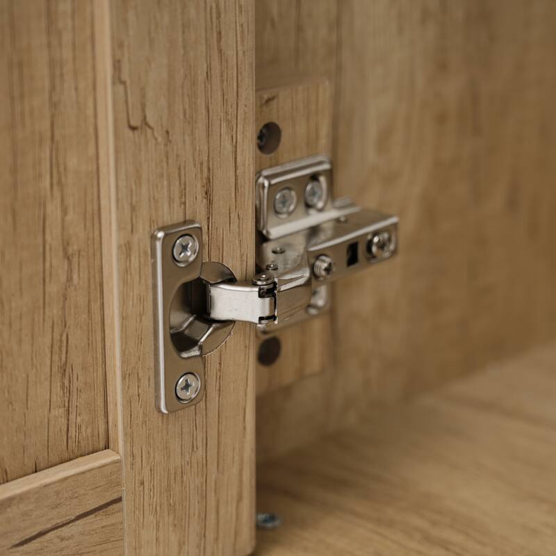60 Inch Bathroom Vanity with Double Sink, Large Storage Space with 2 Tip-Out Trays / Flip-Out Drawers