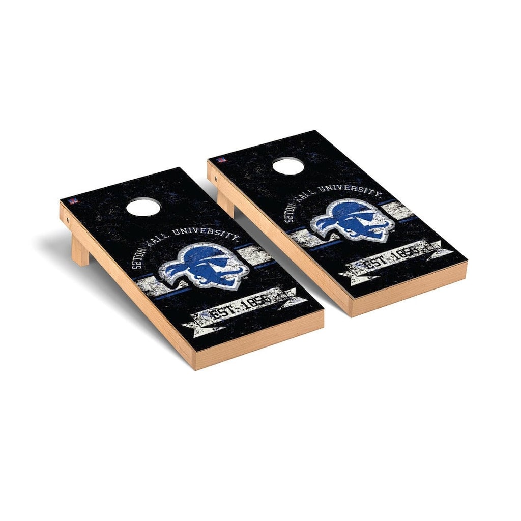 Seton Hall University Pirates Cornhole Board Set - Banner Vintage Wooden