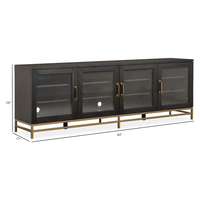 Magnussen Home Lindon Coffee Bean Dark Large Console - 84"W x 17"D x 29"H