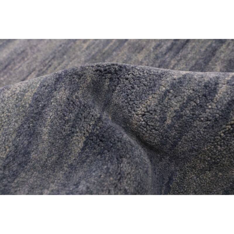 ECARPETGALLERY Hand-knotted Pak Finest Gabbeh Light Denim Blue Wool Rug - 4'0 x 6'0