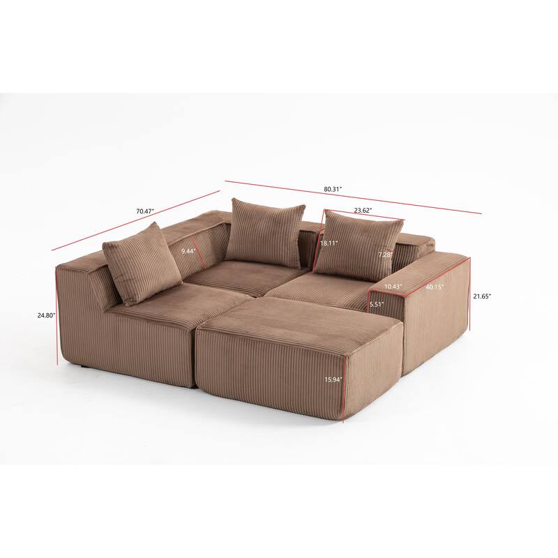 Multi Person Modular Compression Sofa That Can Be Freely Combined