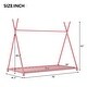 preview thumbnail 4 of 11, Metal Twin Size House Platform Bed with Triangle Structure