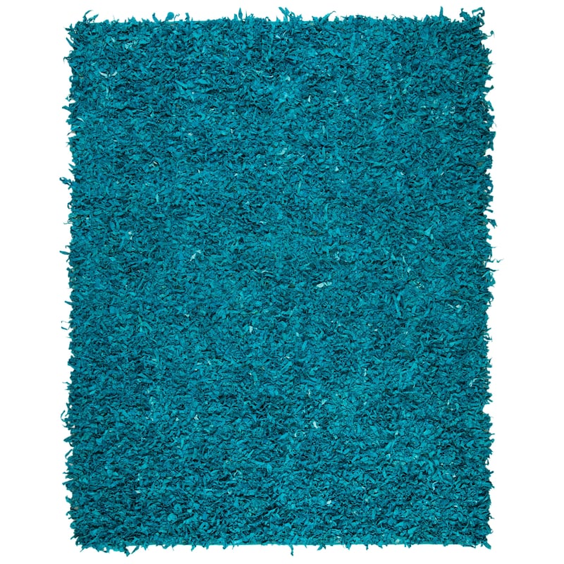 SAFAVIEH Handmade Leather Shag Carlijn Modern Leather Rug
