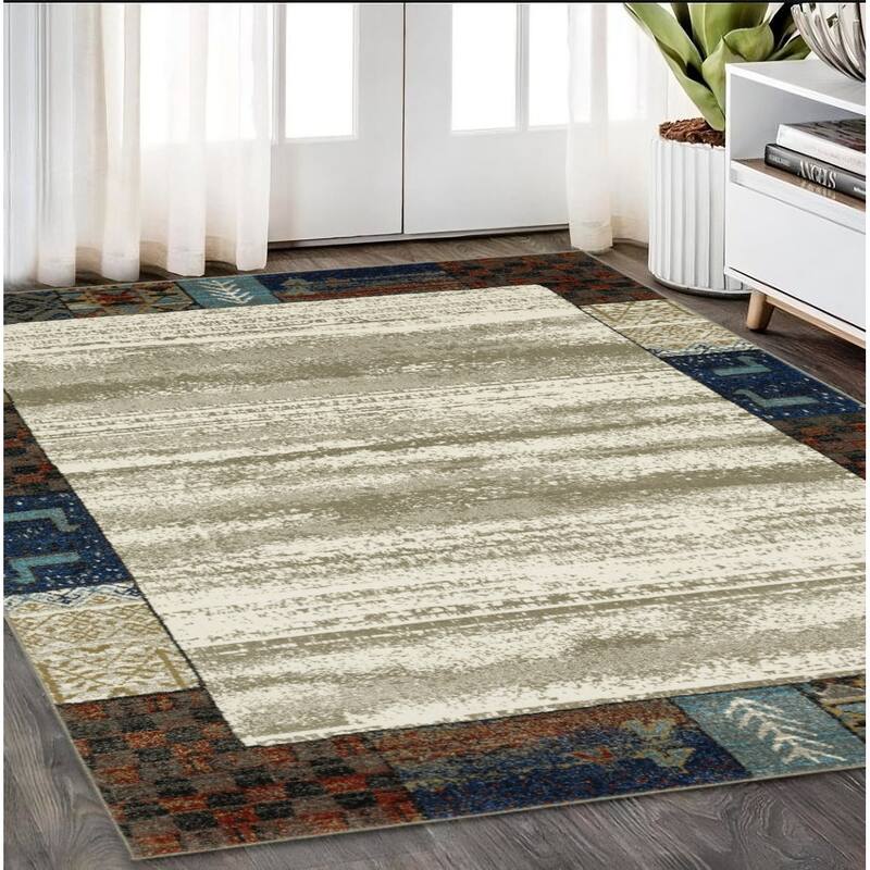 HomeRootsPatchwork Bohemian Runner Area Rug - 86.61' X '62.99' X '0.32