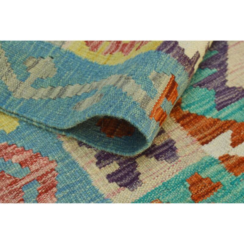 Flatweave Kathi Red/Grey Rug - 2'6" x 4'2"