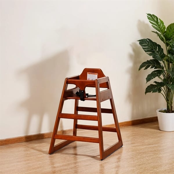 slide 2 of 25, Wooden Double Solid Wood Feeding,Portable High,Baby Booster Chair