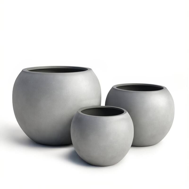 DTY Signature Mount Sherman 1-Piece Fiberstone Planter for Indoor/Outdoor