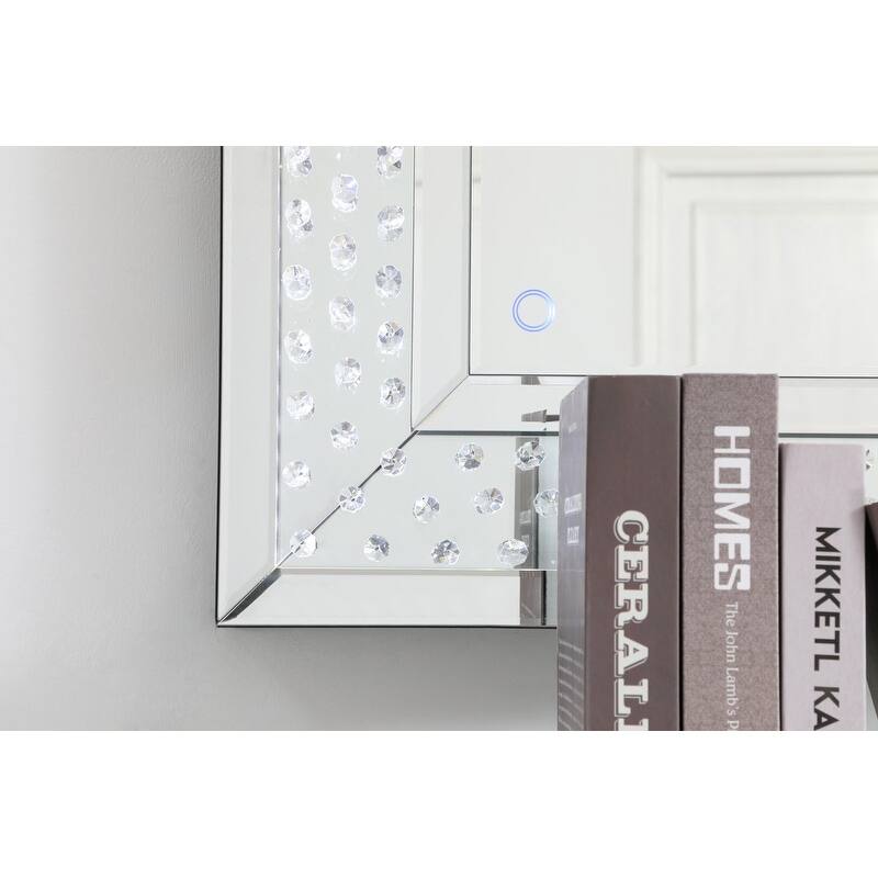 River LED Crystal Mirror - Clear