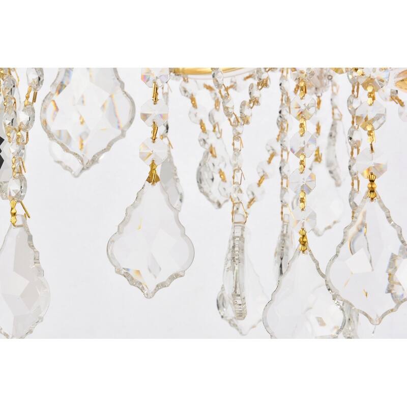 Fleur Illumination Collection Chandelier D:27in H:26in Lt:13 Gold Finish
