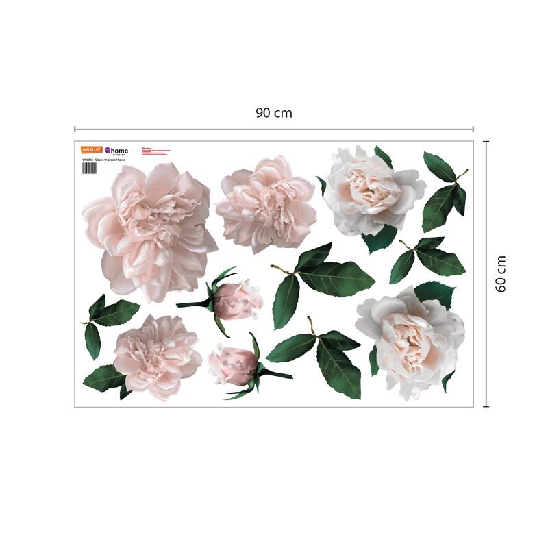 Walplus Oversized Classic Roses Flowers Floral Wall Stickers Art Decor