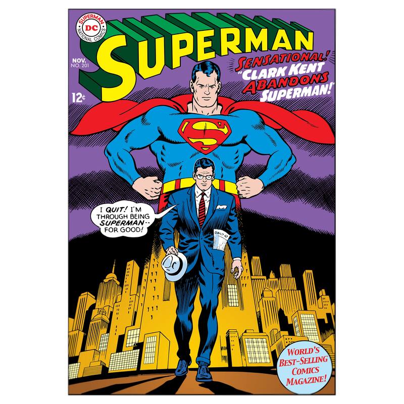 Licensed DC Comics Superhero Comic Book Cover Digital Printed Youth Area Rugs - Superman - 4' 6" x 6' 6" - Rectangle