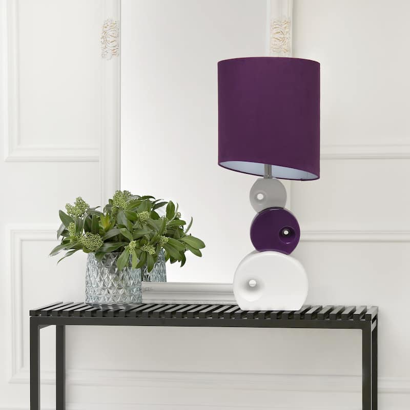 Lalia Home 28.5" Stacked Circle Table Lamp with Angled Drum Shade - 28.5
