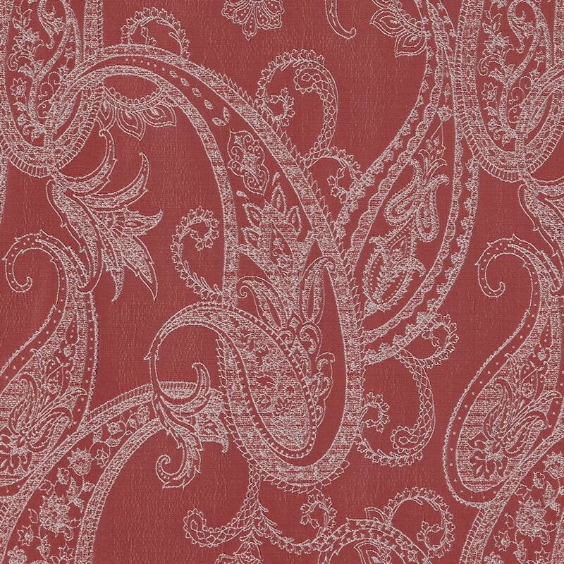 Sun Zero Pedra Paisley Embroidery Total Blackout Back Tab 1-Piece Curtain Panel, Single Panel