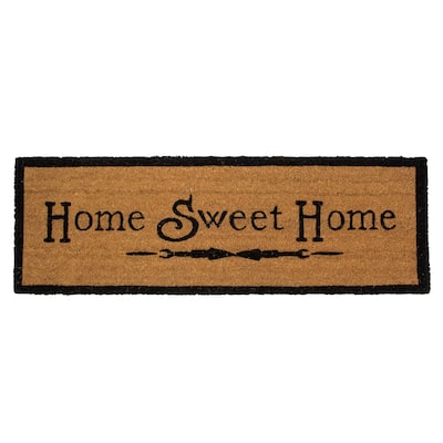 Natural Coir Rectangular "Home Sweet Home" Doormat 16" x 48" - 48
